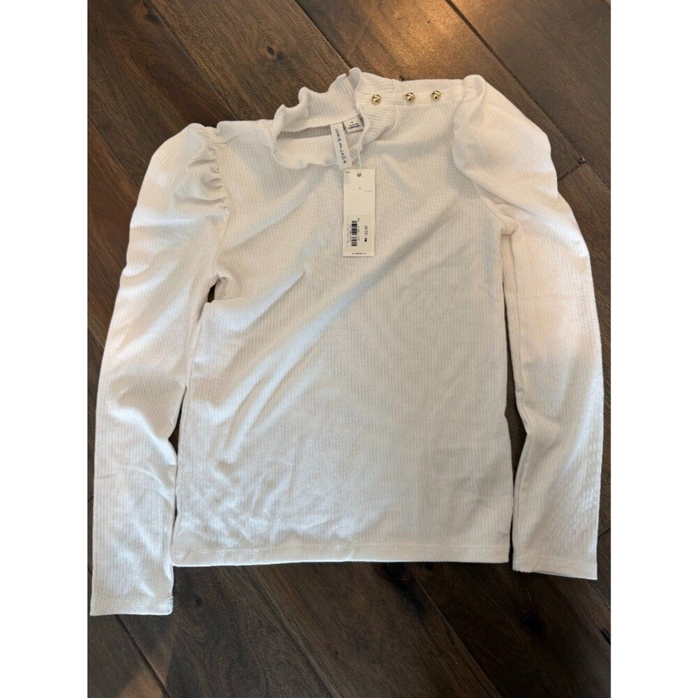 NWT Girl's Janie and Jack White Top Size 8